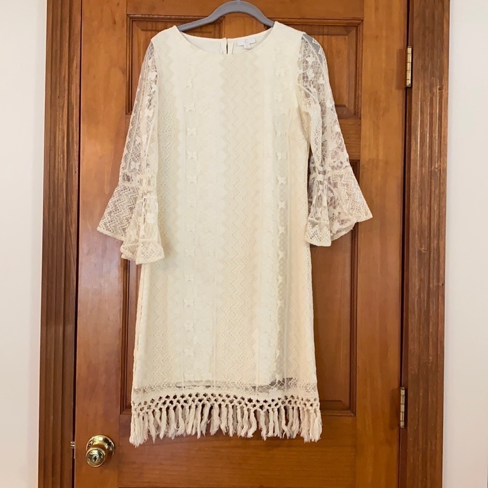Lace Dress with Fringe